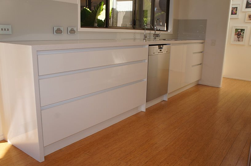 Brisbane Kitchens-Handleless Galley Brisbane Kitchens-Handleless Galley