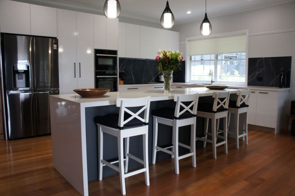 Eatons Hill Kitchen Renovation-Hamptons Style Barstools