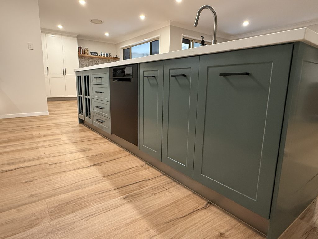 Deep Green Hamptons Kitchen
