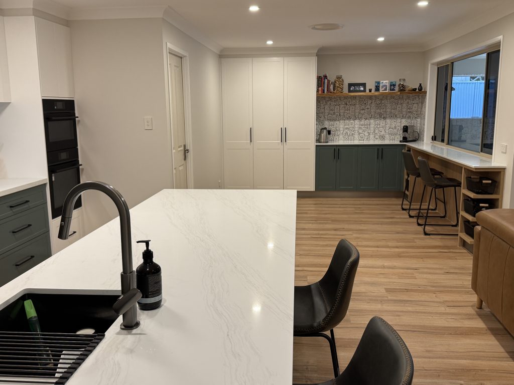 Hamptons Kithchen with Designer Stone